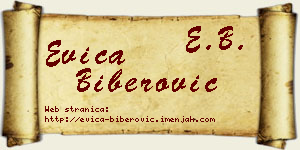 Evica Biberović vizit kartica